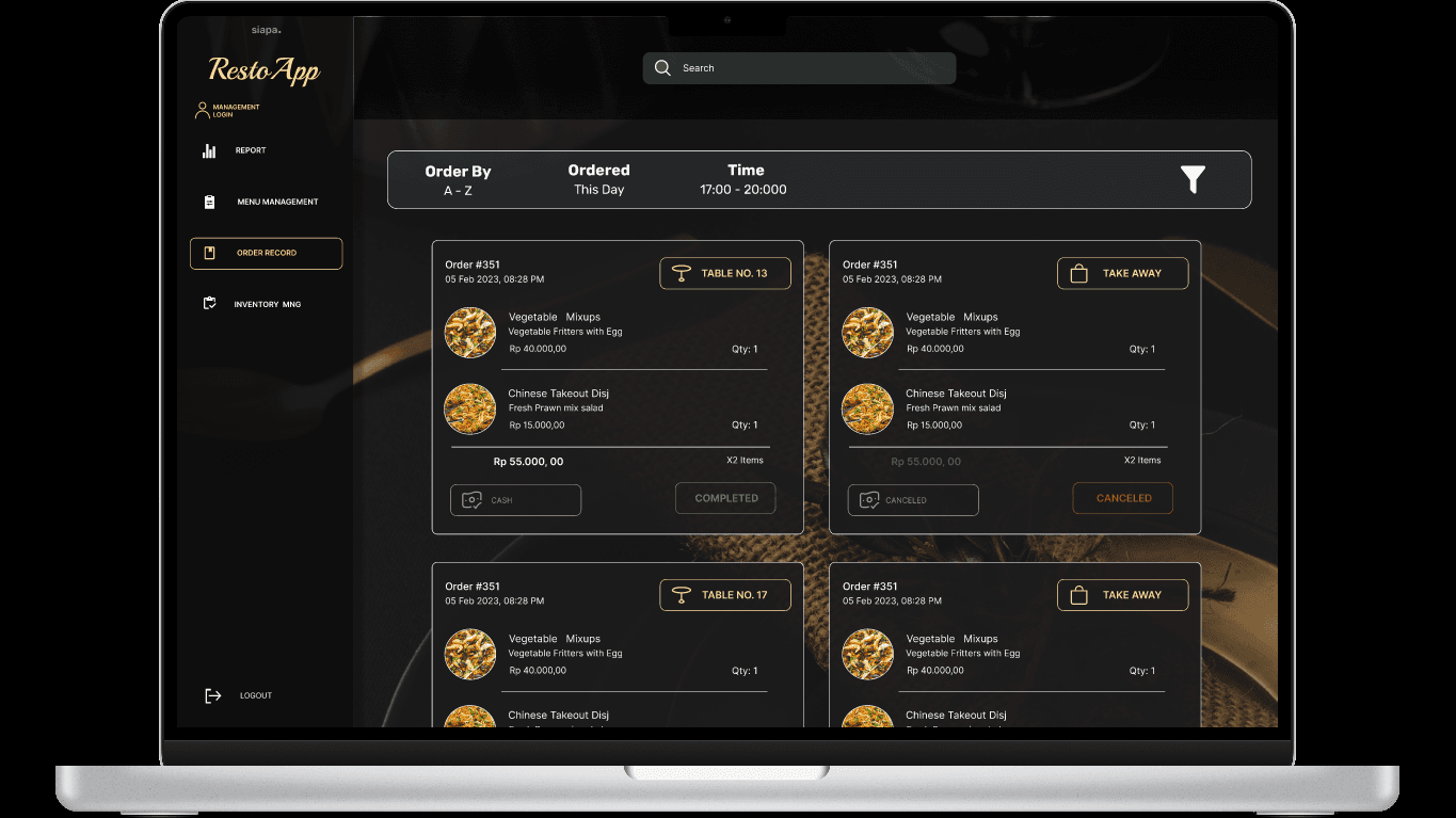 RestoApp - Restaurant Management